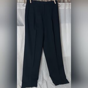 Rena Rowan Womens Classic Black Size 10 Trouser Pants 100% Wool